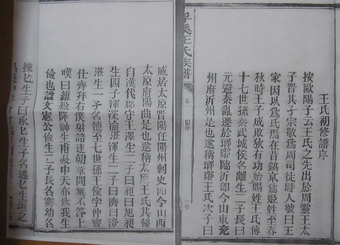 家因以为氏焉在昔镐京为姬姓至春秋时王子成败狄有功始赐姓王氏传